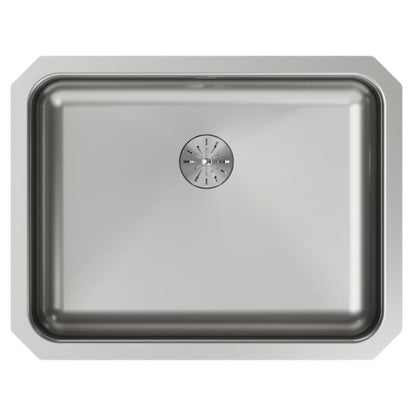 Lustertone™ Classic Single Bowl Kitchen Sink, Under Mount, ADA, 23-1/2 x 18-1/4 in, 5-3/8 in Bowl Depth, 18 ga Lustrous Satin Steel, Stainless
