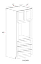 Oven Pantry Cabinet- 33"W x 84"H x 24"D - 2D, 3DRW
