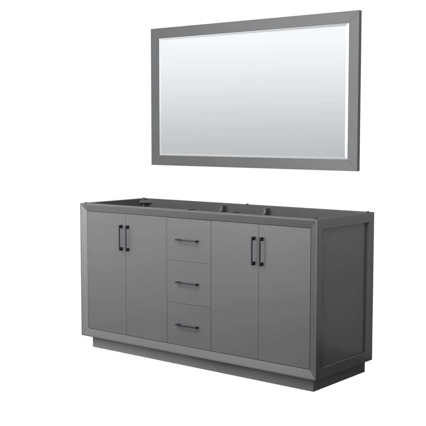 Strada Double Bathroom Vanity - 65.25W x 34.25H x 21.75D