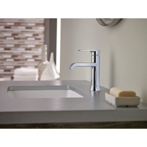 Genta 1.2 GPM Single Hole Bathroom Faucet with Lift Rod Drain Assembly