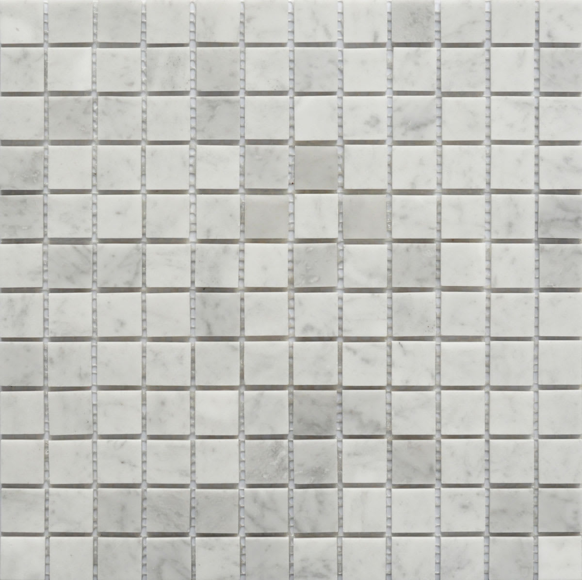 CARRARA MARBLE 1X1 SQUARE 12X12 MOSAIC