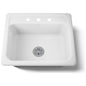 Mayfield 25" Single Basin Top-Mount Enameled Cast-Iron Kitchen Sink