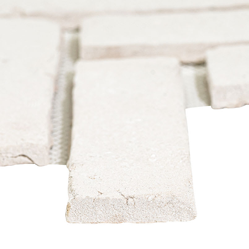 Alpine White Clay Brick Herringbone 2..5