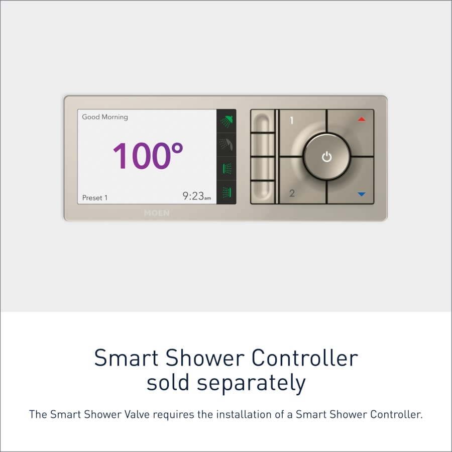 Moen Smart Shower 2-Outlet Digital Thermostatic Shower Valve with 1/2" Connections