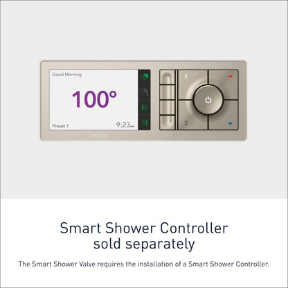 Moen Smart Shower 2-Outlet Digital Thermostatic Shower Valve with 1/2" Connections