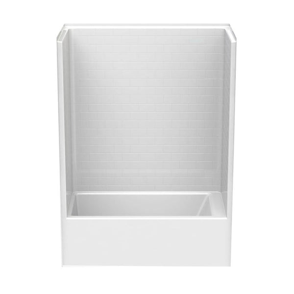Everyday 1-Piece Tub & Shower, 80 x 60 in, Left Hand Drain, White