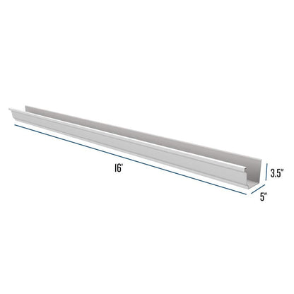 5 in. x 16 ft. White Aluminum K-Style Gutter