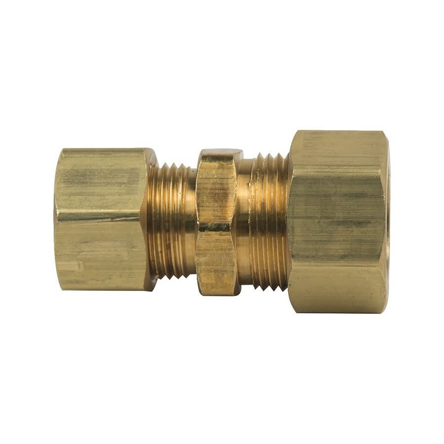 Union, 5/8 x 1/2 in, Comp, Brass, Rough Brass, Domestic
