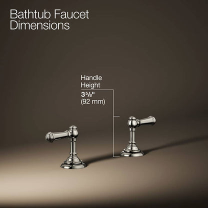 Artifacts Deck-Mount Bath Faucet Handle Trim with Lever Design