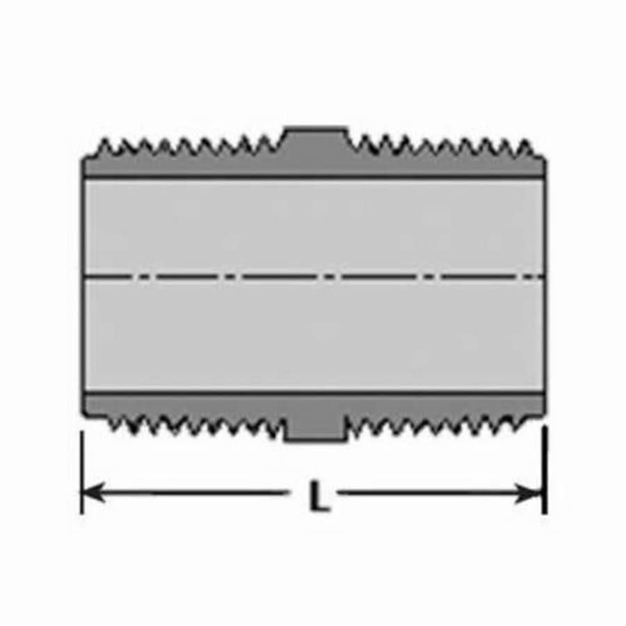 Nipple, 2-1/2 in, Close L, MNPT, PVC, SCH 80/XH