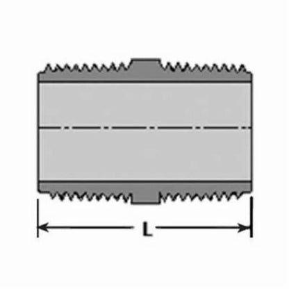 Nipple, 2-1/2 in, Close L, MNPT, PVC, SCH 80/XH