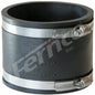 Transition Coupling, 5 in, Cast Iron/Plastic x Cast Iron/Plastic, Flexible PVC