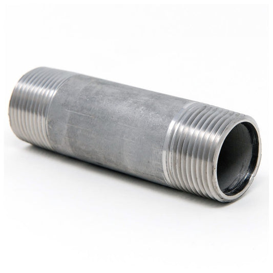 Nipple, 3/8 in, 5 in L MNPT, 304/304L Stainless Steel, SCH 40/STD