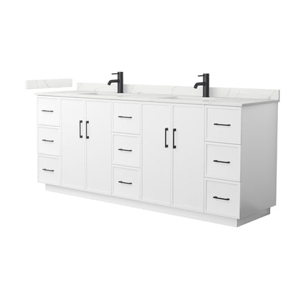 Elan Double Bathroom Vanity with Toe Kick - 84W x 35H x 22D