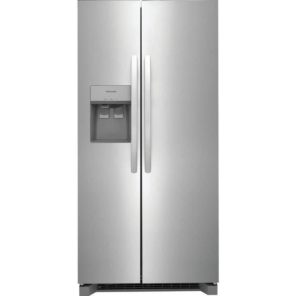 33 in. 22.3 cu. ft. Side by Side Refrigerator in Stainless Steel, Standard Depth