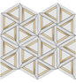 CARRARA WHITE METAL GEO 12x14 MOSAIC