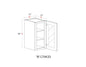 Wall Cabinet - 12"W x 30"H x 12"D Glass Door Only