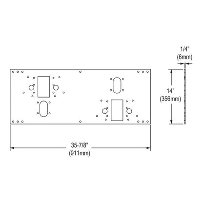 In-Wall Mounting Plate for Bi-level On-Wall Non-refrigerated Fountains