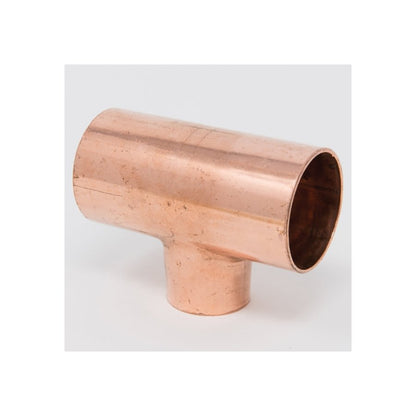 Tee, 1-1/4 x 1 x 1 in, C, Cleaned & Bagged Copper