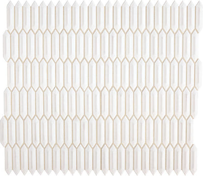 Revalia Remix Calming White Picket 1X4 Glossy