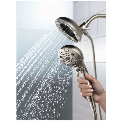 Universal Showering Round 1.75 GPM Multi Function 2-in1 In2ition Shower Head and Hand Shower with Touch Clean, H2Okinetic and MagnaTite Technology