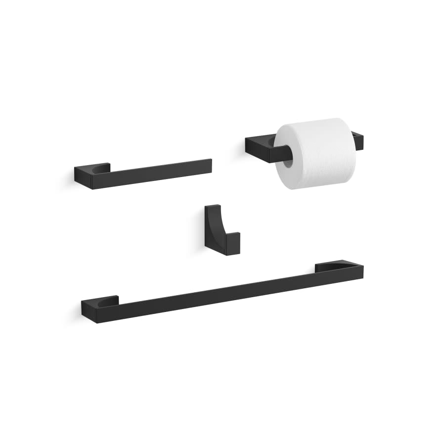 Minimal Wall Mounted Spring Bar Toilet Paper Holder