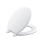 Ridgewood® Toilet Seat, Round Bowl, Closed Front, With Cover, Wood, White