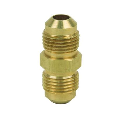 Coupling, 3/8 in, Flare, Brass, Rough Brass, Domestic