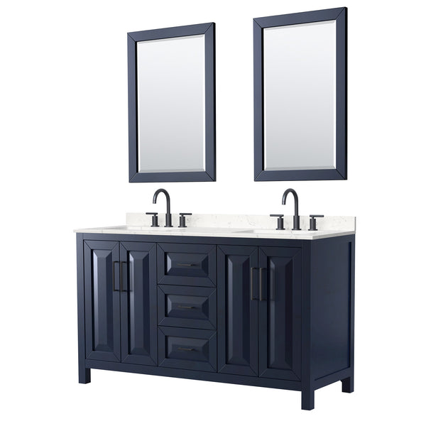 Daria Double Bathroom Vanity - 60W x 35.75H x 22D