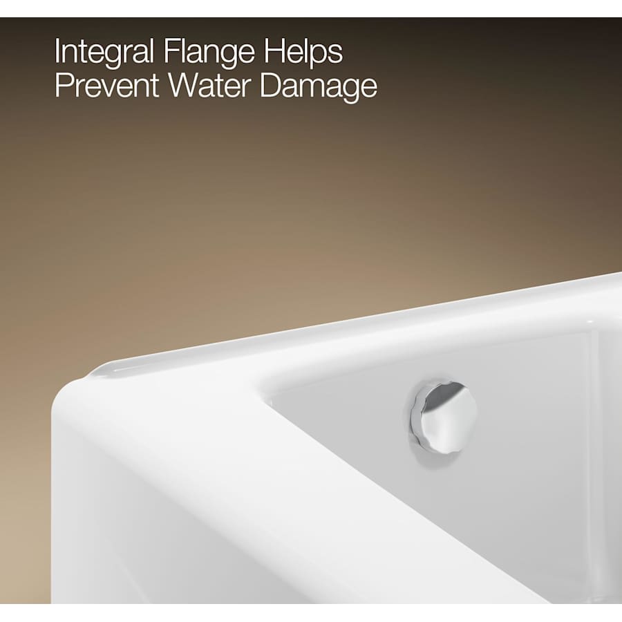 Villager Collection 60" Three Wall Alcove Bath Tub with Extra 4" Ledge and Left Hand Drain