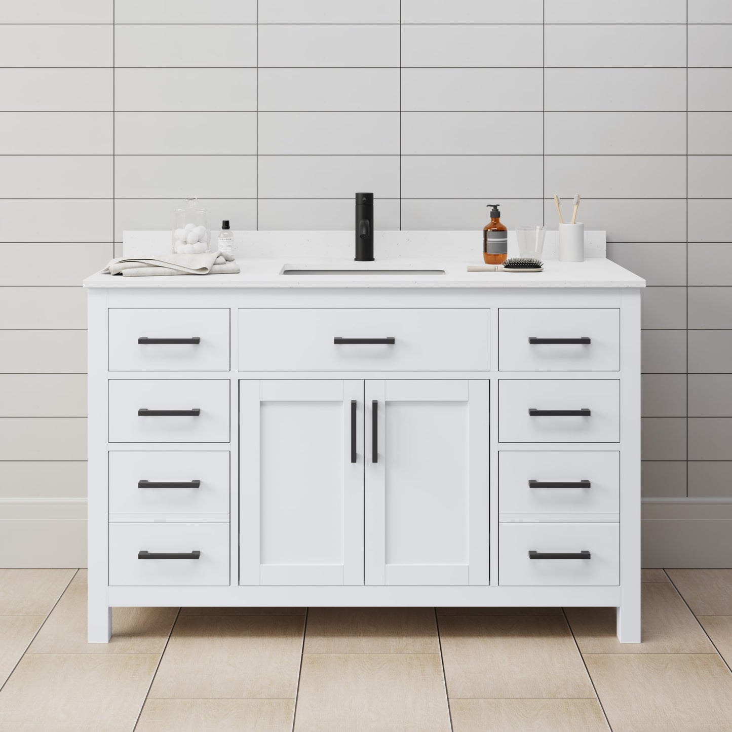 Beckett Single Bathroom Vanity - 54W x 35H x 22D