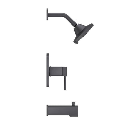 Deckard™ Pressure Balanced Tub & Shower Trim, Matte Black