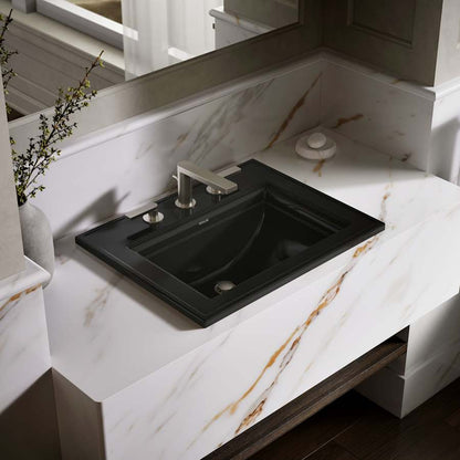Memoirs Stately 17" Drop In Bathroom Sink with 3 Holes Drilled and Overflow