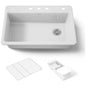 Riverby 33" Single Basin Top-Mount Enameled Cast-Iron Kitchen Sink