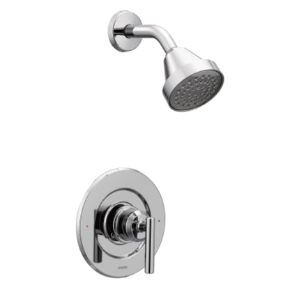 Gibson Posi-Temp Pressure Balanced Shower Trim with 1.75 GPM Single Function Showerhead and Single Lever Valve Trim - Less Rough In Valve