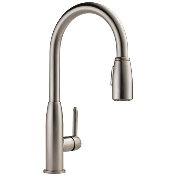 Kitchen Faucet, Deck Mount, ADA, 1 Lever Handle, 1 or 3-Hole, Stainless