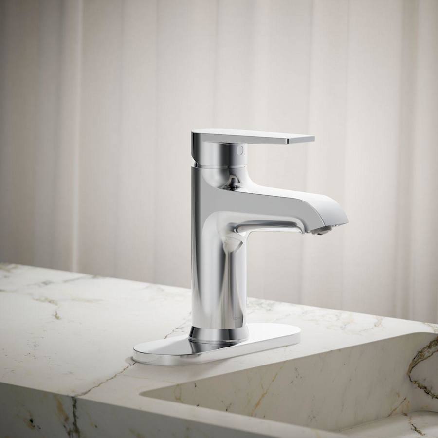 Hint 1.2 GPM Single Hole Bathroom Faucet with Pop-Up Drain Assembly and Escutcheon