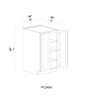 Pantry Cabinet - 24"W x 54"H x 24"D - 2D