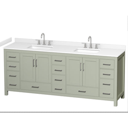 Sheffield Double Bathroom Vanity - 84W x 35H x 22D