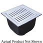 Floor Sink Body, 12 x 12 x 8 in, Square, 4 in, No Hub