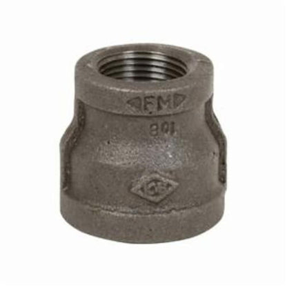 Reducer Coupling, 1-1/4 x 3/4 in, FNPT, 150 lb, Malleable Iron, Black