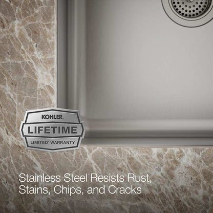 Undertone 32" Double Basin Under-Mount 18-Gauge Stainless Steel Kitchen Sink with SilentShield