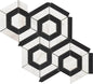 BW HEXAGON MARBLE MOS 9X12