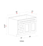 Vanity Sink Base Cabinet with Drawers Left - 42"W * 34- 1/2"H * 21"D