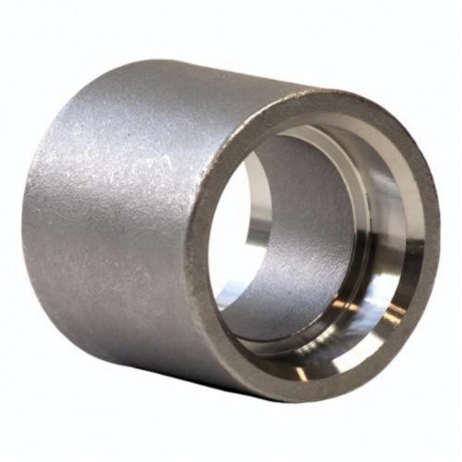 Coupling, 1-1/2 in, Socket Weld, 304/304L Stainless Steel, 150 lb