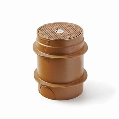 Cleanout With Top, 4 in Outlet, No Hub, 8-3/4 in Cover, Round, Cast Iron