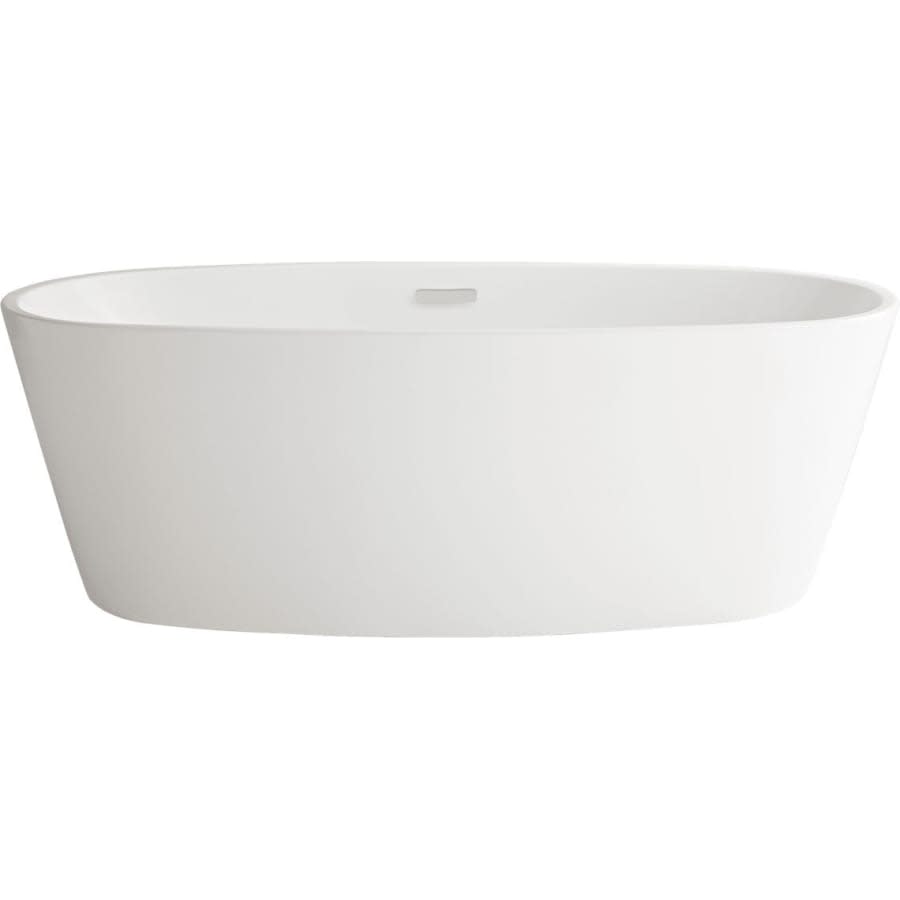 Coastal Serin 68-3/4" Acrylic Free Standing Soaking Bathtub with Center Drain