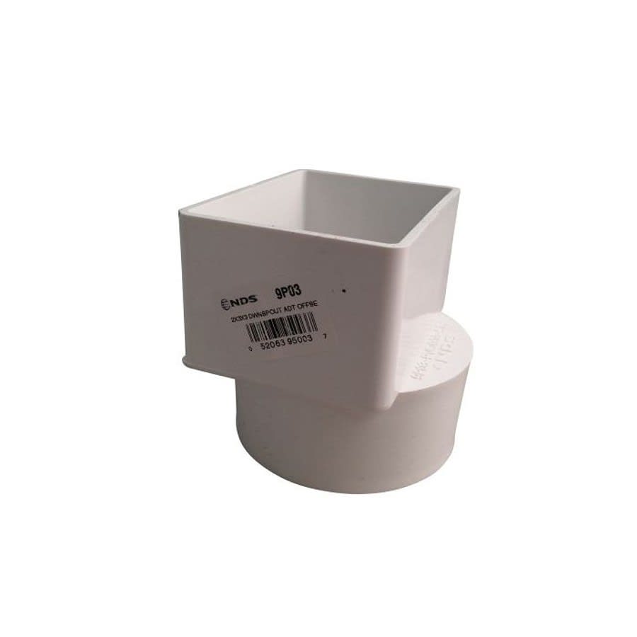 Gutter Downspout Adapter, 2 x 3 x 3 in