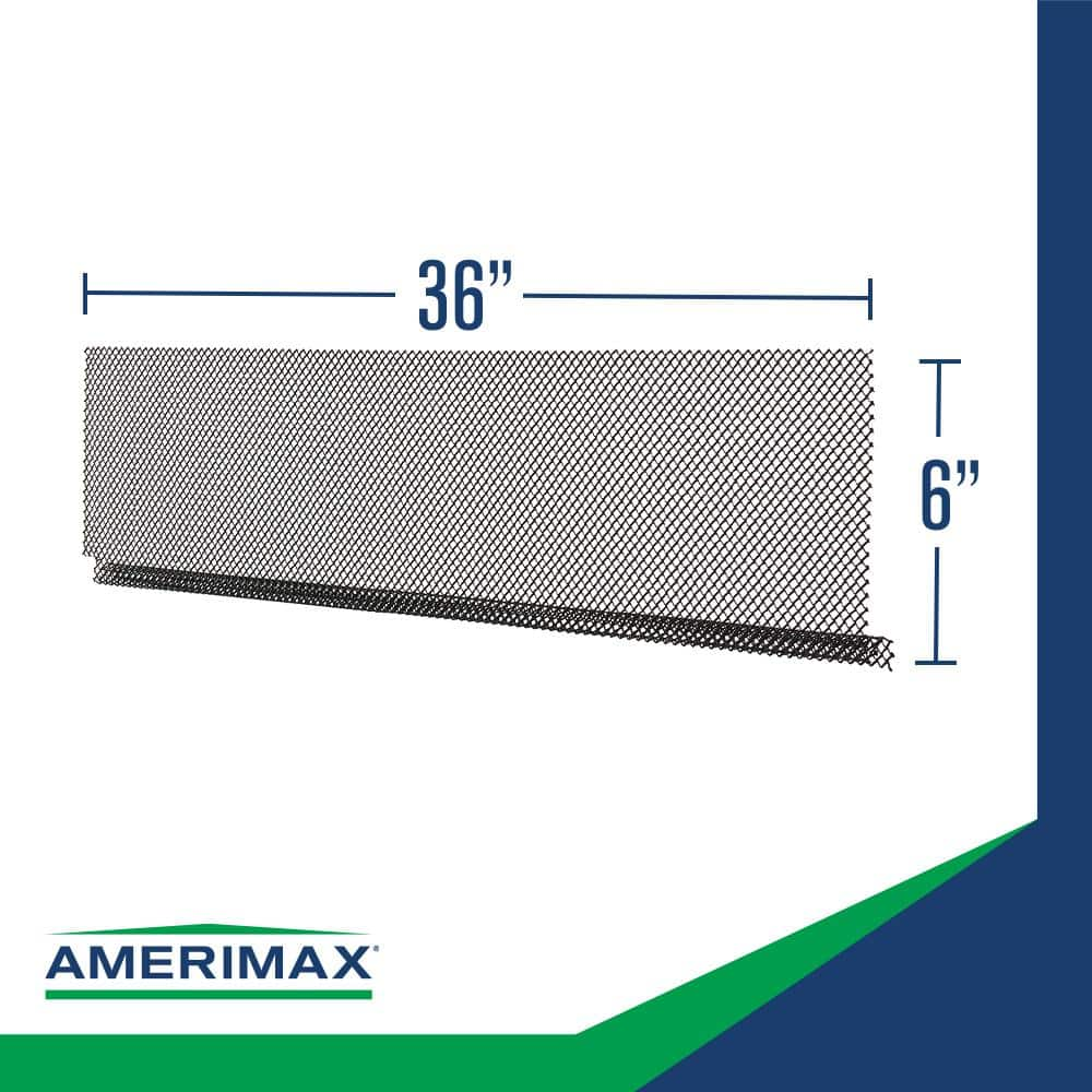 Lock-In 3 ft. Black Metal Mesh Gutter Guard