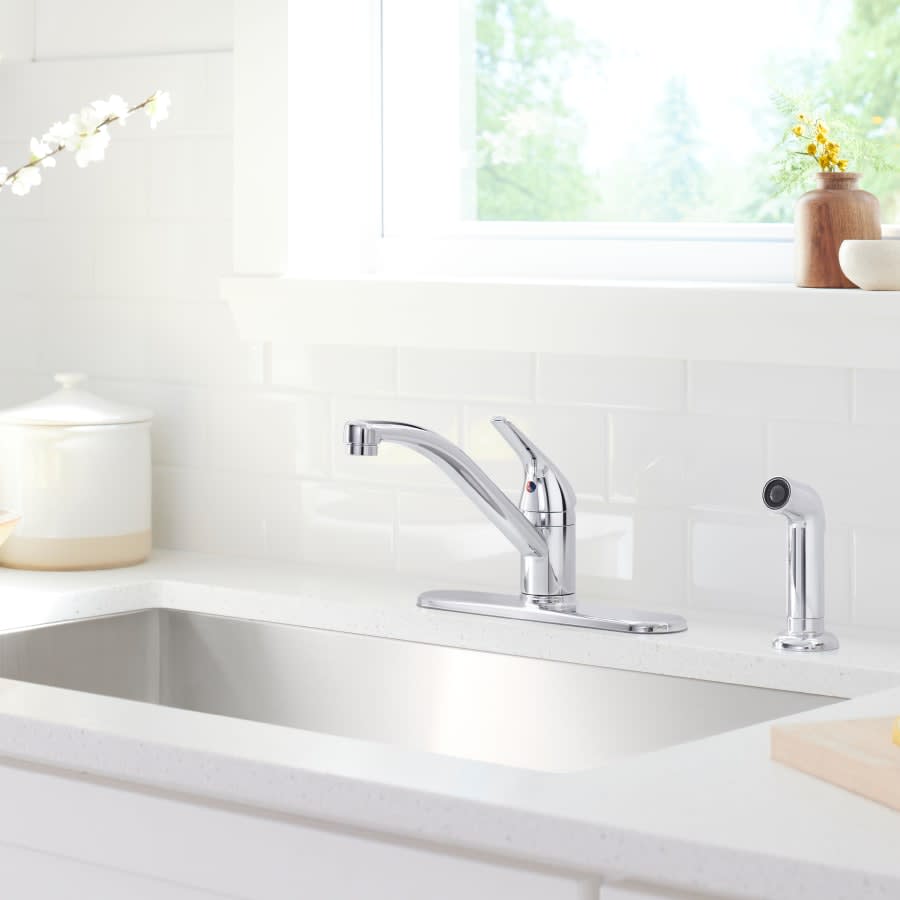 Jolt 1.5 GPM Single Hole Kitchen Faucet - Includes Side Spray Escutcheon